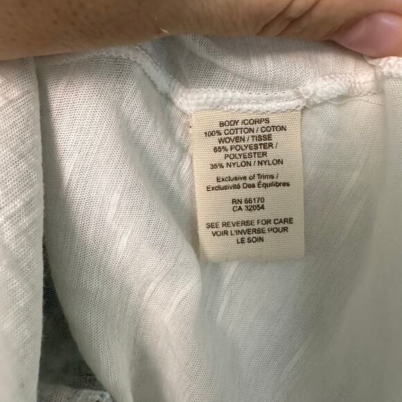 Free People White and Turquoise Blouse - Picture 7 of 9